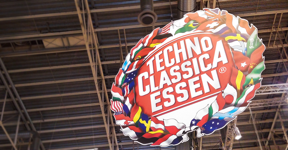 Wirft ihre Zeichen voraus - die Techno Classica Essen. Foto: Leoni Pfeiffer, 2016