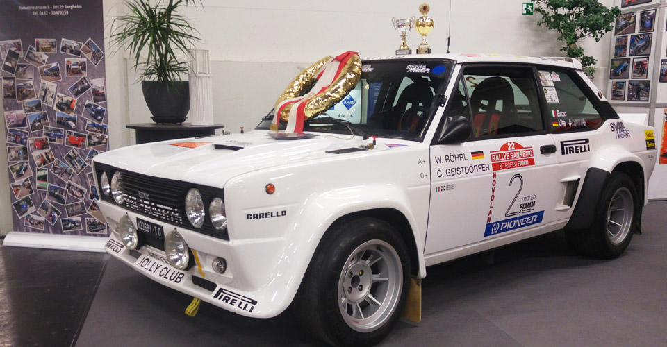 Der legendäre Fiat 131 mit dem Walter Röhrl Rallye gefahren war.